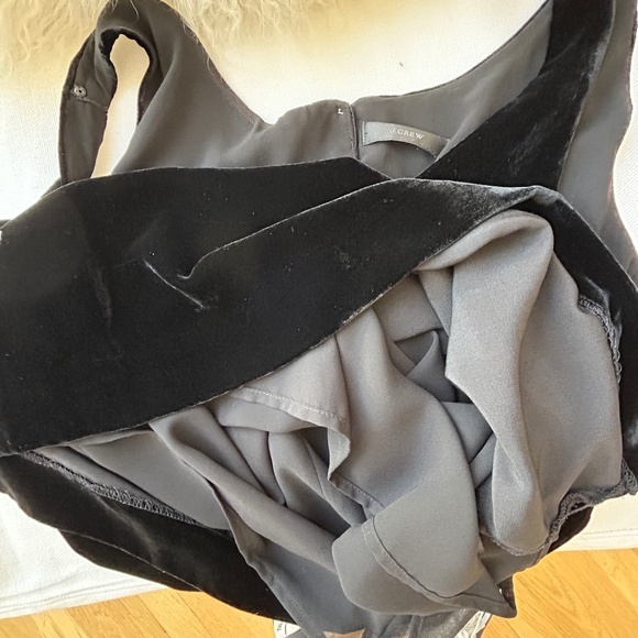 J Crew Black Velvet Lined Tank with Button Closure - L - Picture 9 of 10